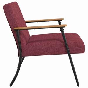 Nowoczesny fotel aksamitny w kolorze czerwonego wina z ergonomicznym designem