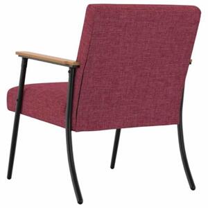 Nowoczesny fotel aksamitny w kolorze czerwonego wina z ergonomicznym designem