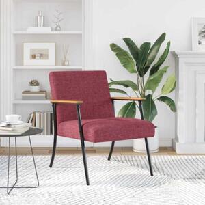 Nowoczesny fotel aksamitny w kolorze czerwonego wina z ergonomicznym designem