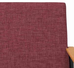 Nowoczesny fotel aksamitny w kolorze czerwonego wina z ergonomicznym designem