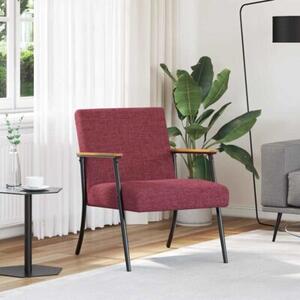 Nowoczesny fotel aksamitny w kolorze czerwonego wina z ergonomicznym designem