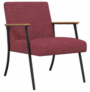 Nowoczesny fotel aksamitny w kolorze czerwonego wina z ergonomicznym designem