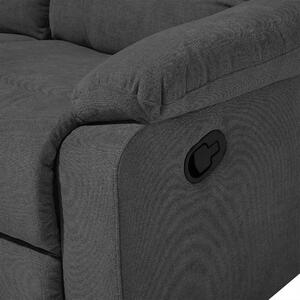 Sofa rozkładana dla 2 osób tapicerowana nowoczesna grube siedzisko ciemnoszara Bergen Beliani