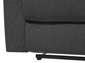 Sofa rozkładana dla 2 osób tapicerowana nowoczesna grube siedzisko ciemnoszara Bergen Beliani