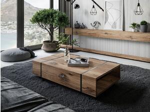 Stolik kawowy w stylu loft Lunelie dąb Flagstaff