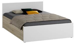 Łóżko DM1 140x200 Białe/boki dąb sonoma