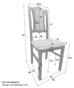 MebleMWM Krzesło drewniane BOS 6