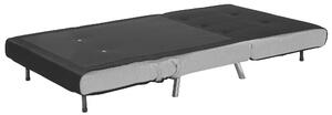 Sofa rozkładana czarna futon tapicerowana funkcja spania 1-osobowa Farris Beliani