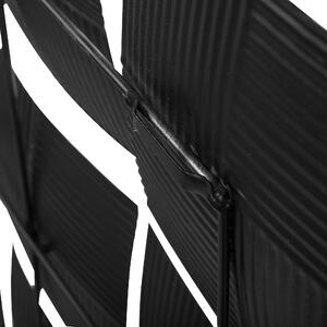 Dekoracja ścienna czarno-biała glam metalowa geometryczna 50 x 50 cm Titanium Beliani