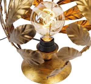 Lampa stołowa vintage antyczne złoto 30 cm - Linden Oswietlenie wewnetrzne