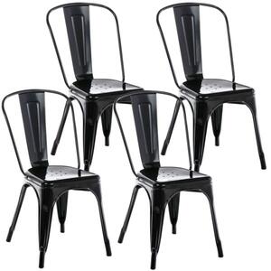 4szt Krzesła Francisco czarne