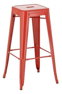 Krzesło barowe Amelie czerwone
