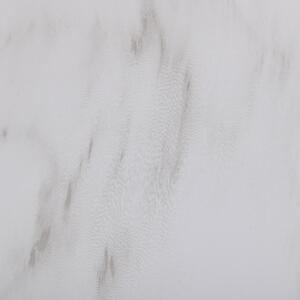 Kamienna doniczka efekt marmuru okrągła 35 x 17 cm salon ogród biała Valta Beliani