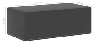 Pokrowiec na meble ogrodowe i grille, 6 oczek, 170 x 90 x 60 cm