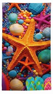 Szybkoschnący ręcznik plażowy COLOR SEA kolorowy 70 x 140 cm, 100% mikrofibra