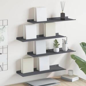 Wisząca półka z matowej stali w antracycie - nowoczesny design i oszczędność miejsca