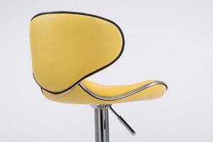 Krzesło barowe Claire żółte