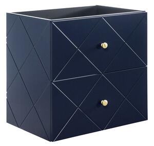 Granatowa szafka pod umywalkę w stylu glamour - Glamos 4X 60 cm