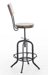 Krzesło barowe Emmalynn antyczne srebrne