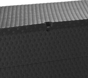 Skrzynia ogrodowa, antracytowa, 120x56x63 cm, rattan pp