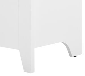 Skandynawska komoda do salonu przechowywanie szuflady dwudrzwiowa biała Stamford Beliani