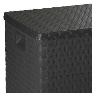 Skrzynia ogrodowa, antracytowa, 120x56x63 cm, rattan pp