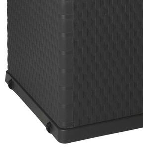 Skrzynia ogrodowa, antracytowa, 120x56x63 cm, rattan pp
