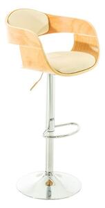 Krzesło barowe Leah naturalne/kremowe