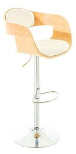 Krzesło barowe Leah naturalne/białe