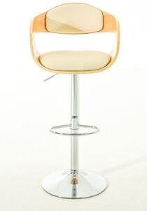 Krzesło barowe Leah naturalne/kremowe