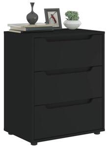 Komoda visnes czarna 60x40x73 cm drewno klejone
