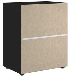 Komoda visnes czarna 60x40x73 cm drewno klejone
