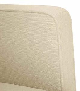 Sofa dwuosobowa kremowa 111 cm tkanina
