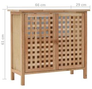 Szafka pod umywalkę z drewna orzecha włoskiego, 66 x 29 x 61 cm