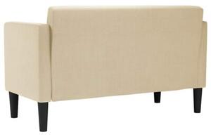 Sofa dwuosobowa kremowa 111 cm tkanina