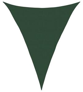 Żagiel przeciwsłoneczny, 160 g/m², ciemnozielony, 5x6x6 m, hdpe