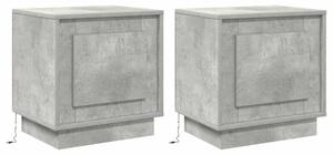 Szafka nocna 2 szt. betonowy szary 44 x 34,5 x 45 cm