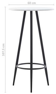 Stolik barowy, biały, 60 x 107,5 cm, mdf