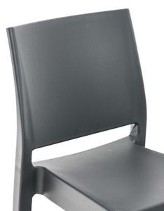 Krzesło barowe Audrey ciemnoszare