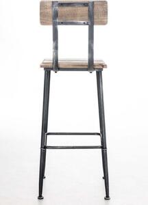 Krzesło barowe Harlee antyczne srebrne