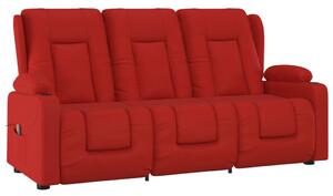 3-os., rozkładany fotel masujący, z uchwytem, winna czerwień