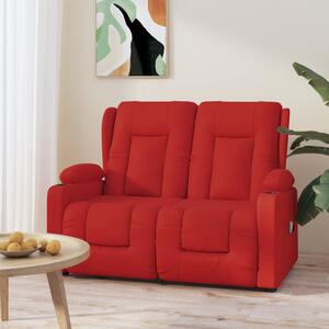 2-os., rozkładany fotel masujący, z uchwytem, winna czerwień