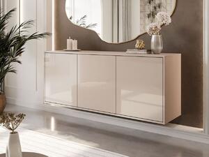 Trzydrzwiowa komoda 154 cm w stylu glamour wisząca Vivance kaszmir połysk