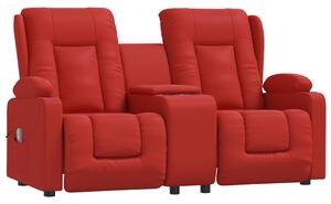 2-os., rozkładany fotel masujący, z uchwytem, winna czerwień