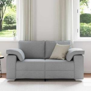 Sofa jasnoszary 160 x 77 x 82 cm tkanina