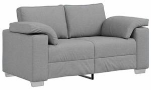 Sofa jasnoszary 160 x 77 x 82 cm tkanina