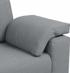 Sofa jasnoszary 160 x 77 x 82 cm tkanina