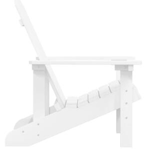 Krzesło ogrodowe adirondack, hdpe, białe