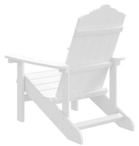 Krzesło ogrodowe adirondack, hdpe, białe