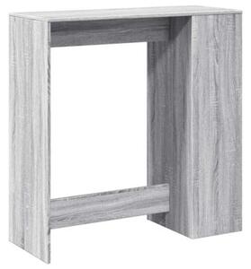 Stolik barowy z przegrodami, szary dąb sonoma, 101x40x103,5 cm